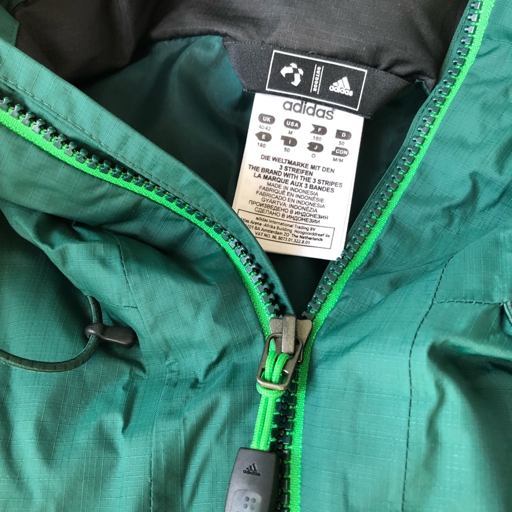 ADIDAS Climaproof windbreaker jacket emerald green
